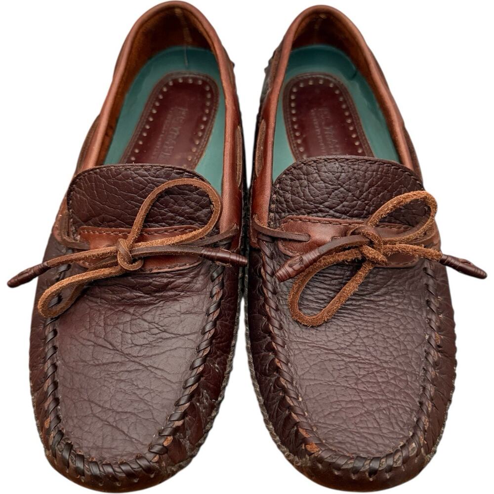 HS Trask Brown Moccasin Toe Drivers Mens Size 9D